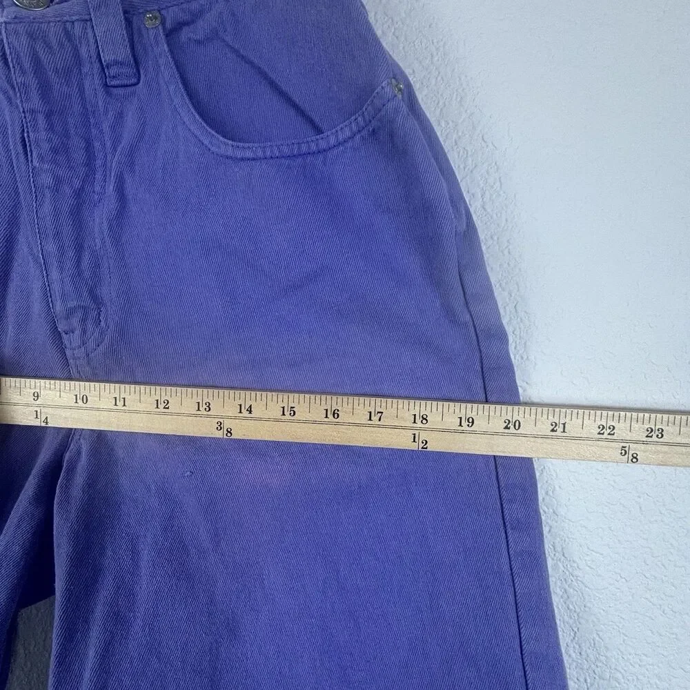 Vintage Unionbay Womens Long Shorts 9/10 24 Purple Denim 90s Bermuda Jorts Baggy